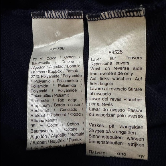 Lacoste Dark Blue and White Collar Polo - Picture 5 of 11